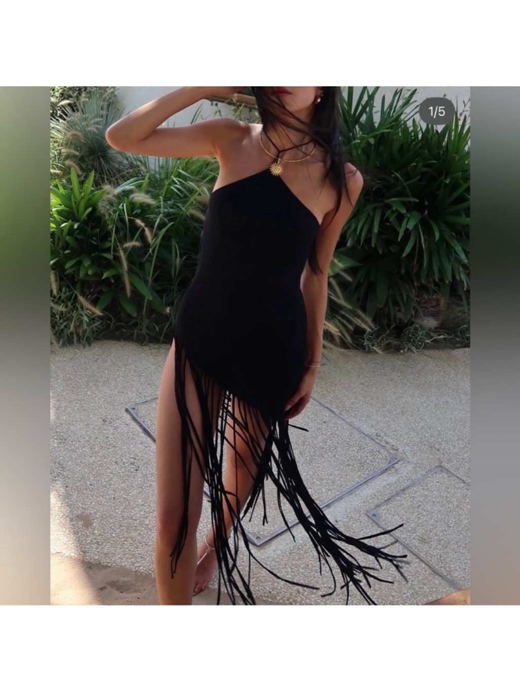 Zara Fringed Ribbed Top